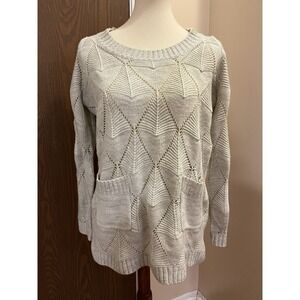 Casual Sweater Gray‎ Small With Pockets